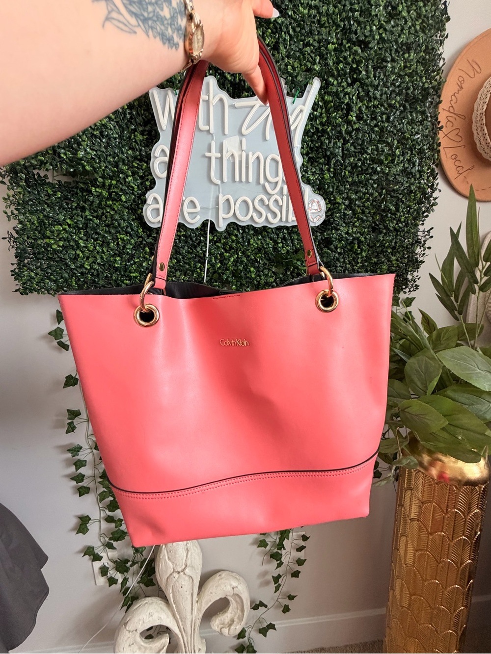 Coach Pink Tote Bag